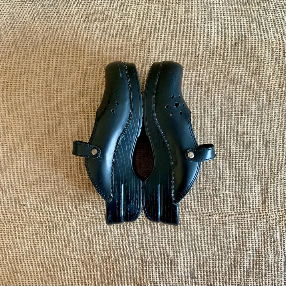 DANSKO Merrie Clogs Black Leather Mary Jane Slip-on Styling EU 37 / US 6.5-7 - Picture 5 of 12